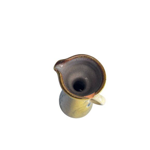 Mcm Muller Lucerne Handwork Swiss Ceramic Pitcher Yellow Teal Girl Art Design 6 - Picture 5 of 7